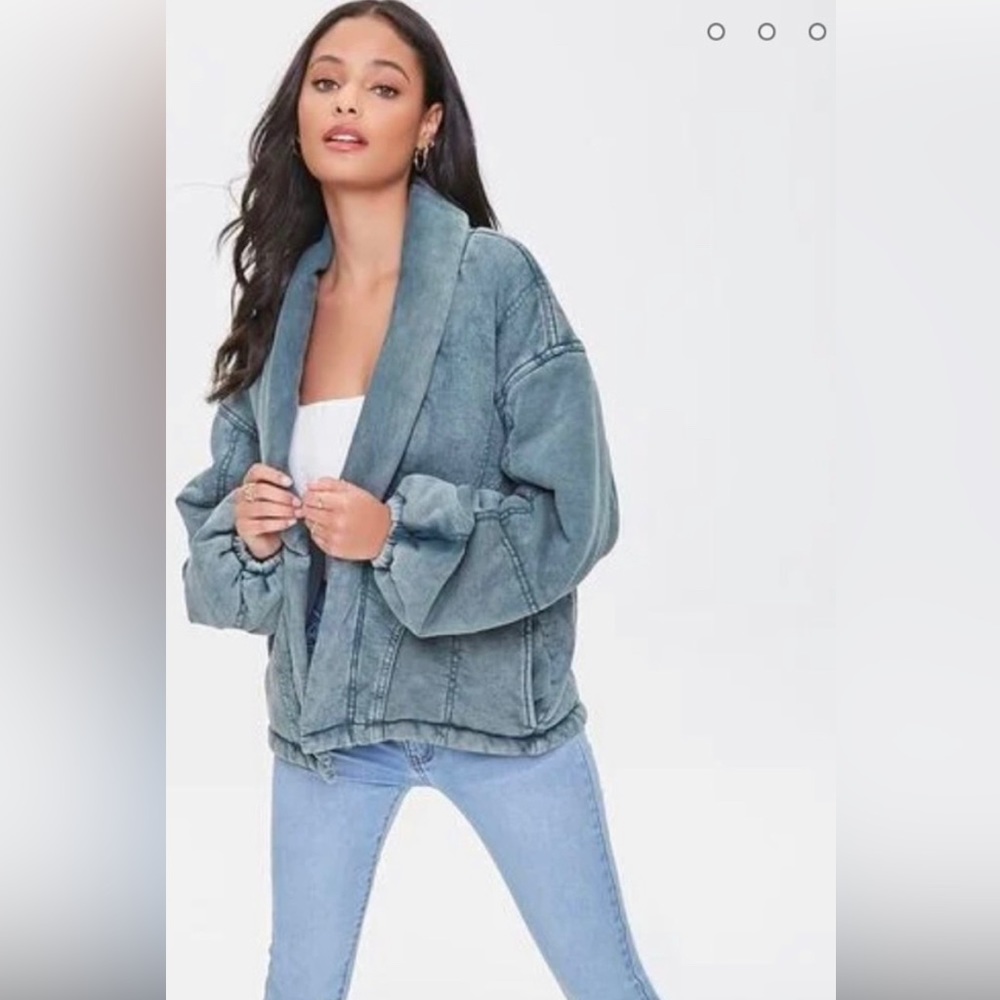 MINERAL WASH JACKET - Forever 21